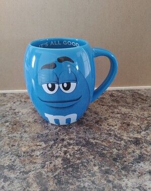 M&M's Blue Ceramic Barrel Mug